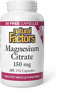 Natural Factors Magnesium Citrate 150 mg 210 capscaps