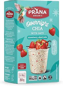 Prana   Overnight Chia   Strawberry Shortcake5X50G