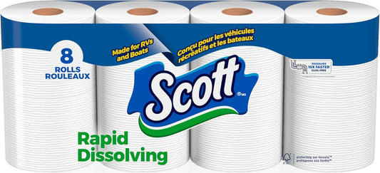 SCOTT BATHROOM TISSU 1PLY 231SHEET 8 pack of 6