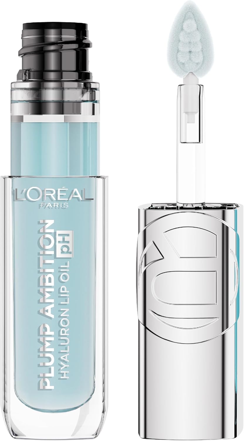 L'OREAL PLUMP AMBITION HYALURON LIP OIL CRISTAL pack of 2