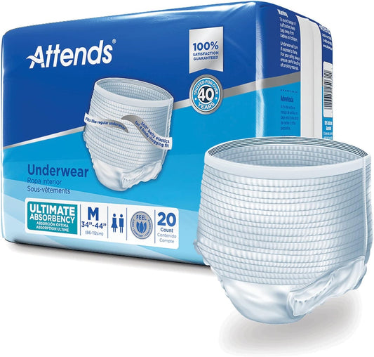 ATTENDS UNDERWEAR PULL ON PROTECTIVE #7 MD 20 pack of 4
