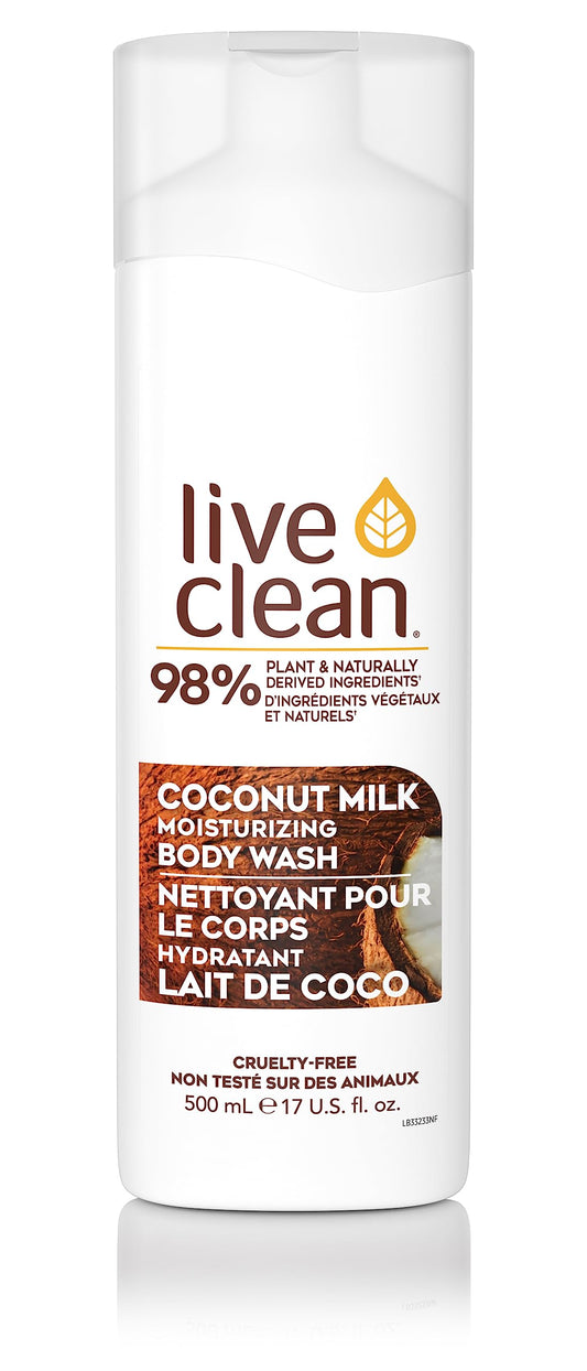 Live Clean   Coconut Milk Body Wash 500ml