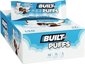 Built Bar   Built Puffs Coconut Marshmallow, 12/box