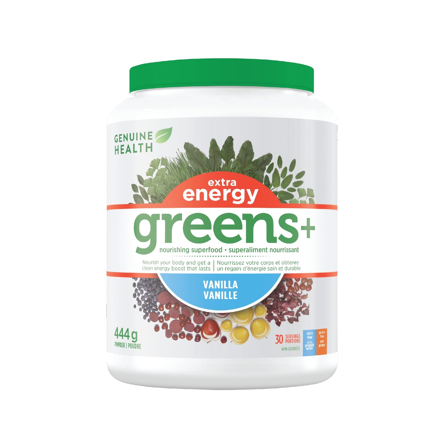 Genuin Health   Genuine Health Greens+ Multi+ Vanilla 444g