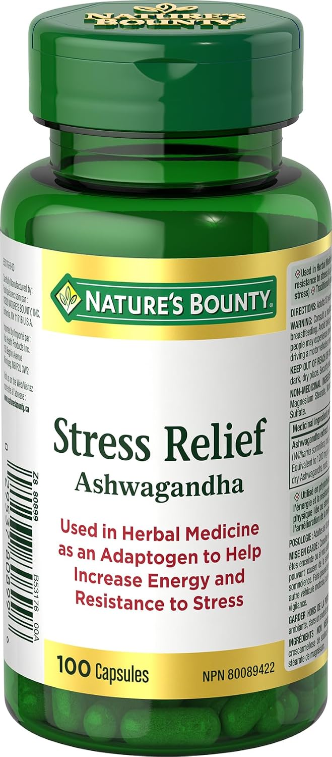 NATURE'S BOUNTY STRESS RELIEF ASHWAGANDHA 100 CAPSULE