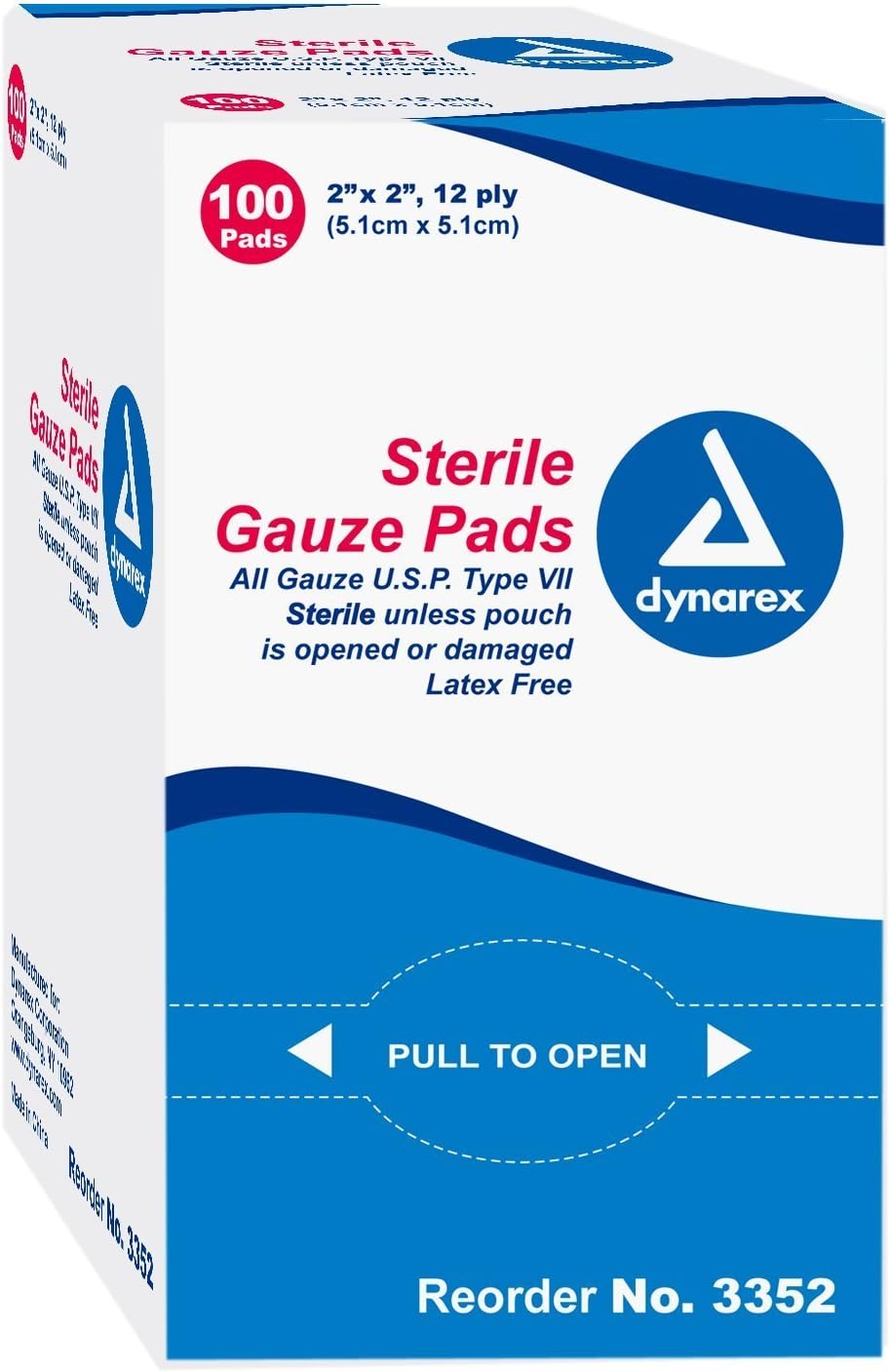 GAUZE PADS STERILE 2X2" 100/PACK