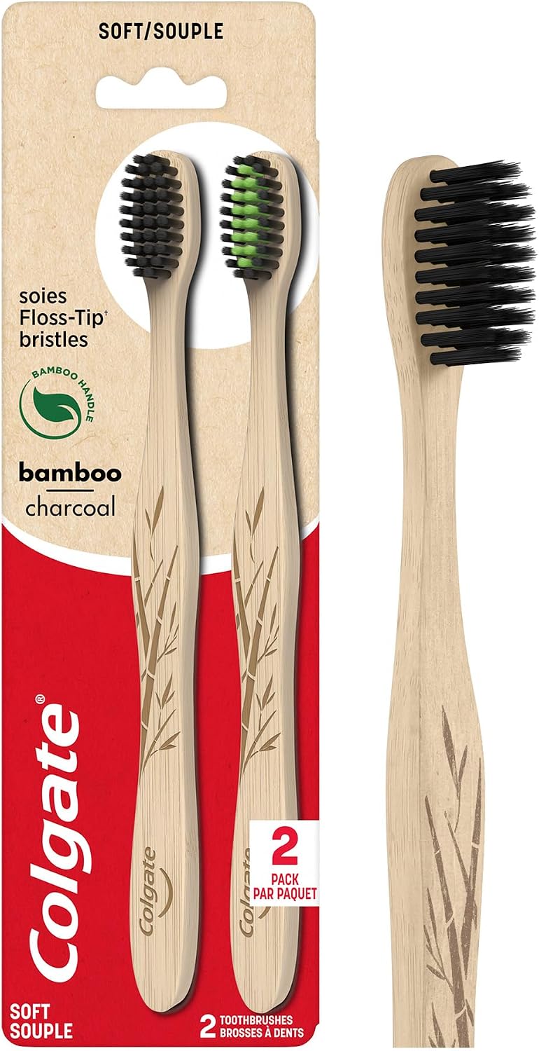 TOOTHBRUSH COLGATE BAMBOO CHARCOAL 2PK