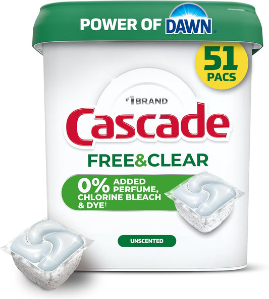 CASCADE ACTION PACKS UNSCENTED 51 pack of 3