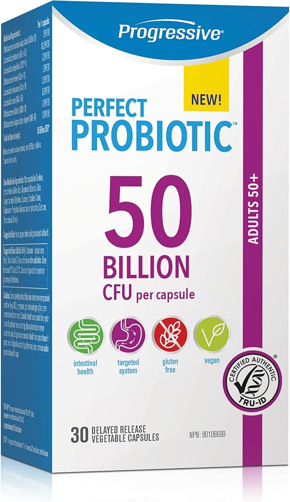 Progressive Perfect Probiotic 50 Billion Adults 50+    30caps