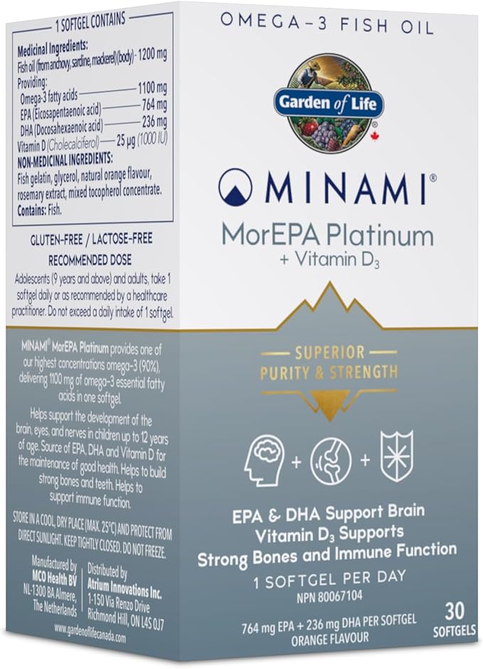 MINAMI NUTRITION  MoreEPA® Platinum - Omega-3 1100mg 30 softgels