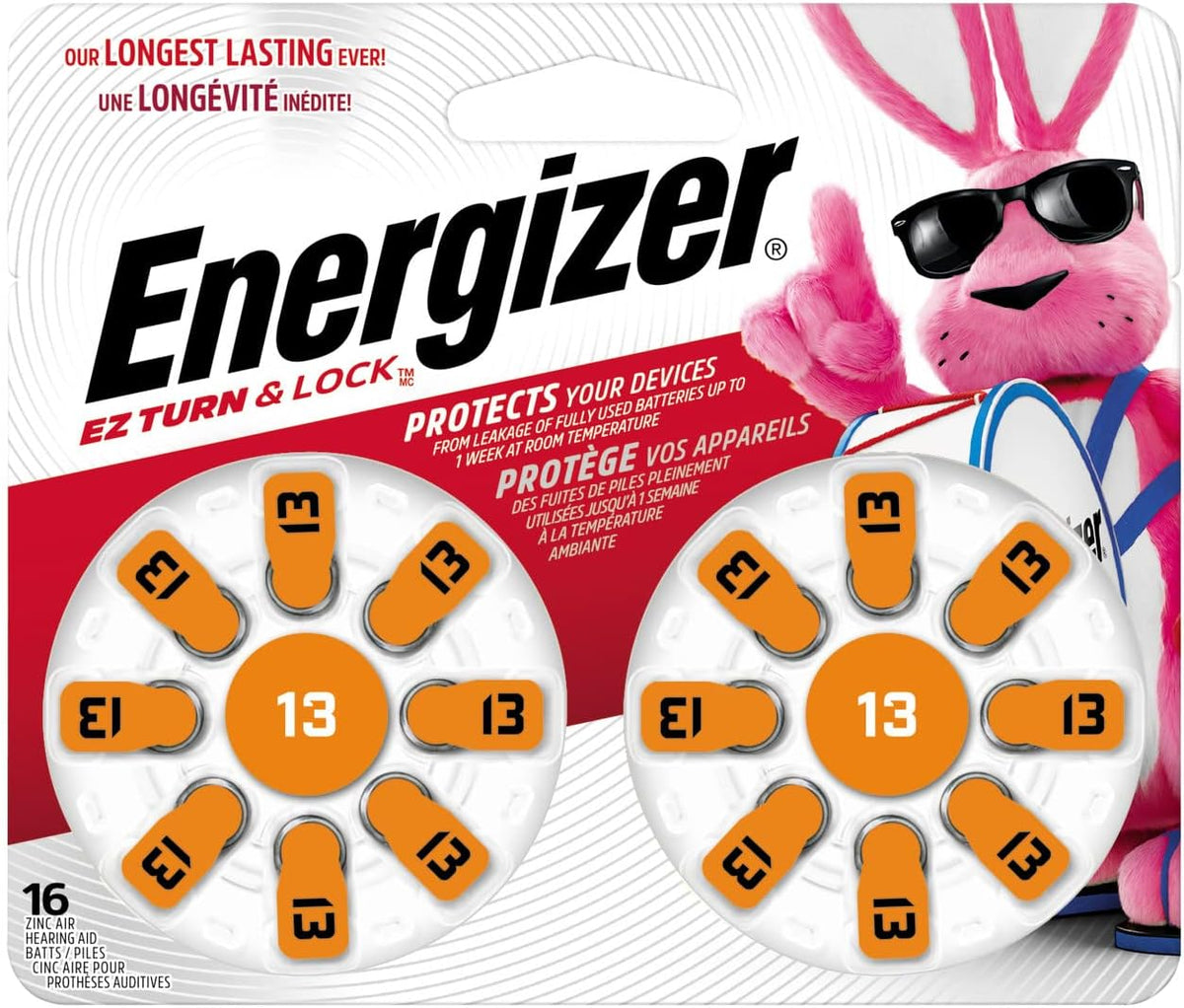 ENERGIZER BATTERIES HEAR AID ORANGE TAB #13 PK 16