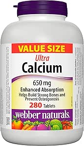 Webber Naturals - Ultra Calcium Enhanced Absorption 650 mg Value Size - 280 Tablets
