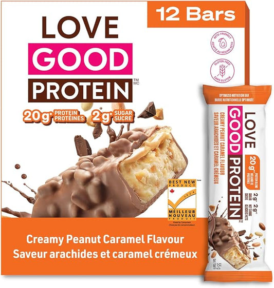 Love Good   Protein Bars   Peanut Caramel Protein Bar 12x55G