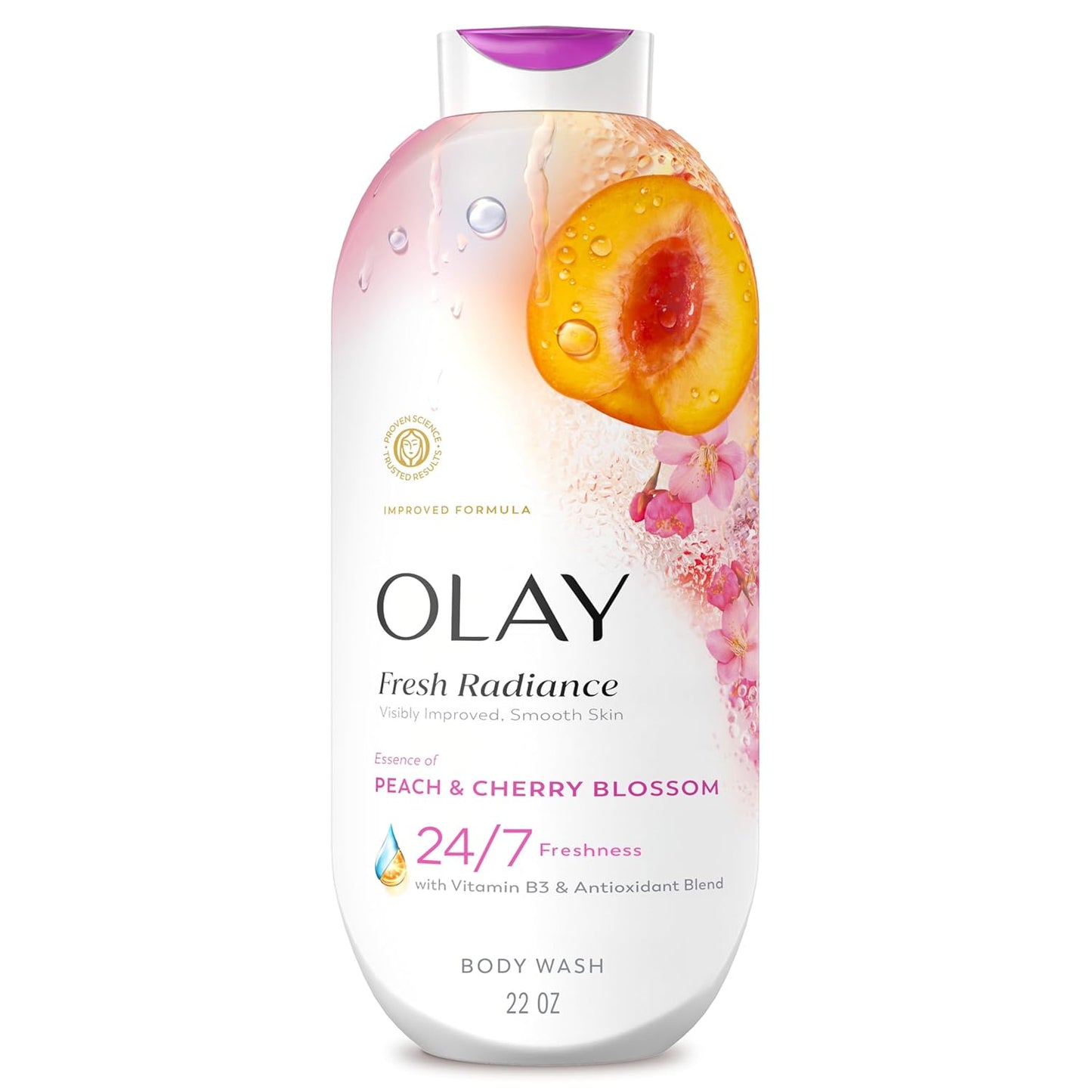 OLAY BODY WASH PEACH & CHERRY BLOSSOM 650ML