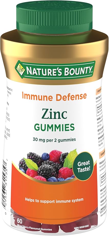 NATURE'S BOUNTY ZINC GUMMIES 60 GUMMY