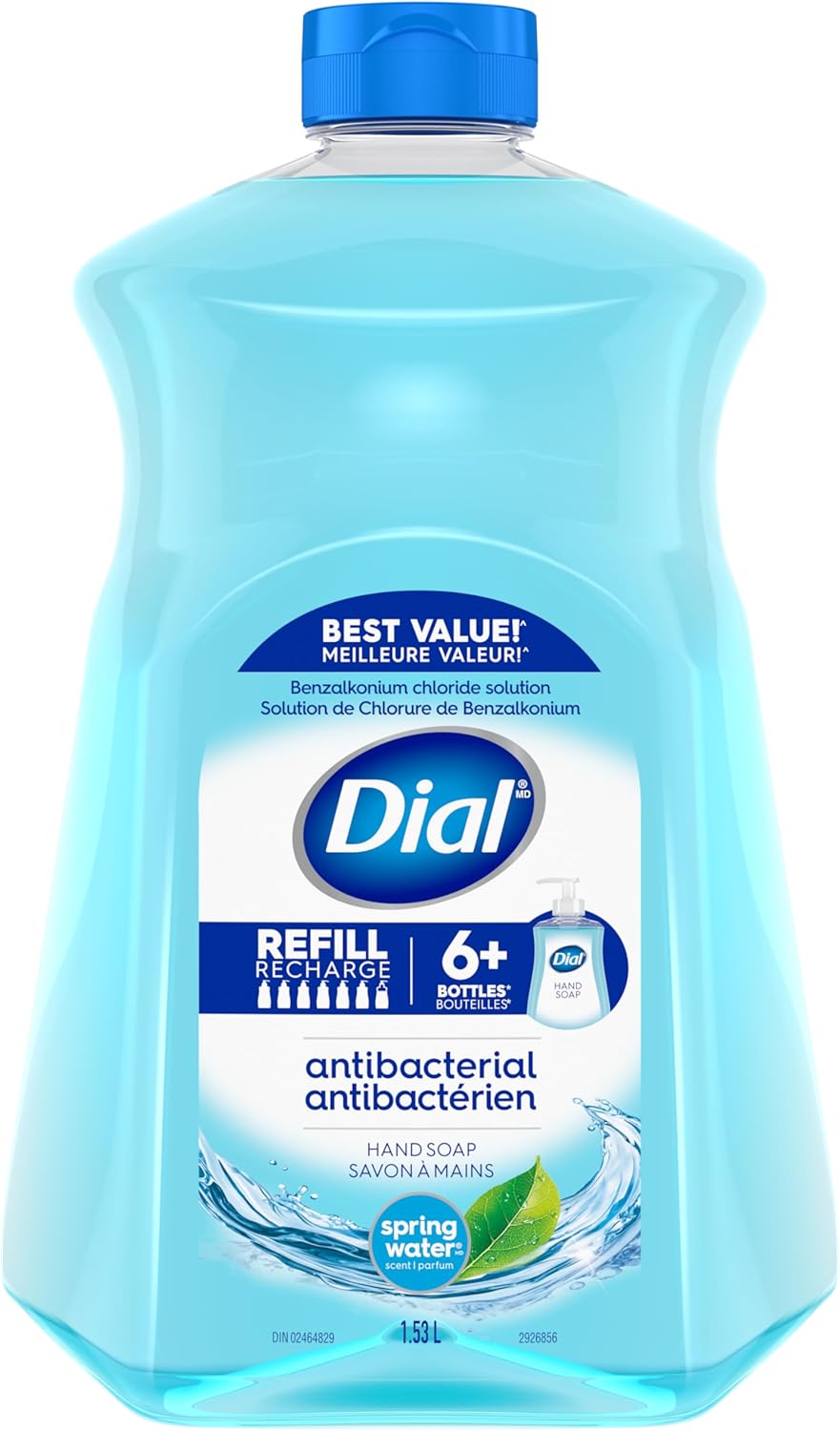 DIAL A-BACTERIAL HAND-WS REFIL SPRING WATER 1.53L pack of 3