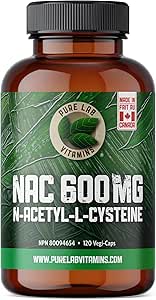 Pure Lab Vitamins   NAC (N-Acetyl-Cysteine 600 mg) - 120 vegi caps