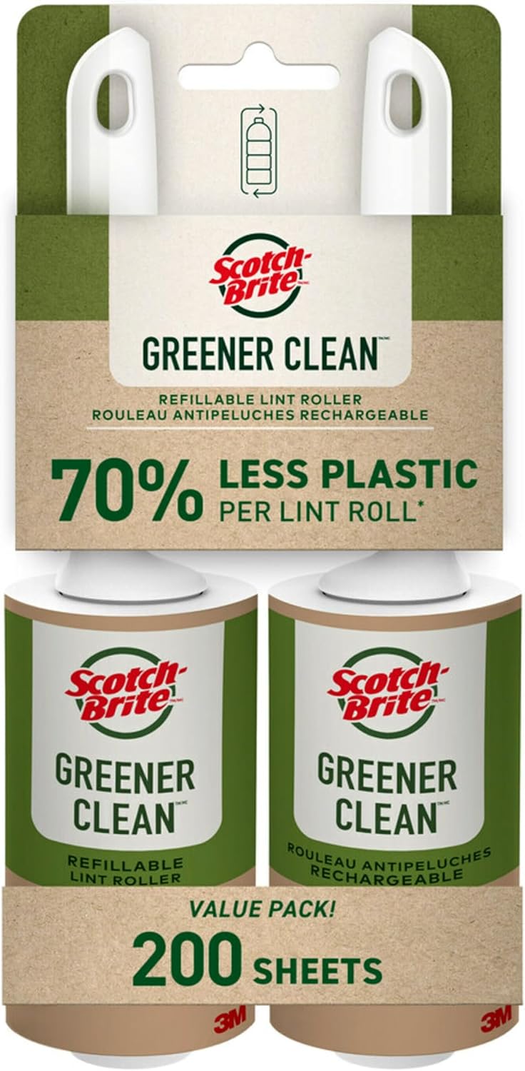 SCOTCH BRITE GREENER CLEAN LINT ROLLER 841RS-70 pack of 6