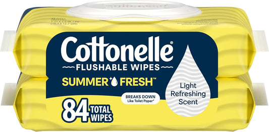 COTTONELLE WIPES FLUSHABLE SUMMER FRESH 2X42 pack of 8