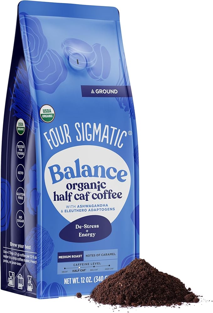 FOUR SIGMATIC   Adaptogen Ground Coffee - BALANCE with Ashwagandha   340 g / 12 oz