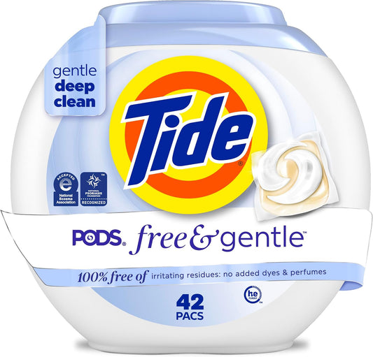 TIDE LIQ PODS FREE & GENTLE 42 pack of 4