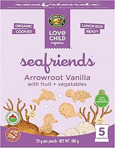 Love Child   Organic Cookies   Vanilla 5Ct Snack Pack Cookies100G