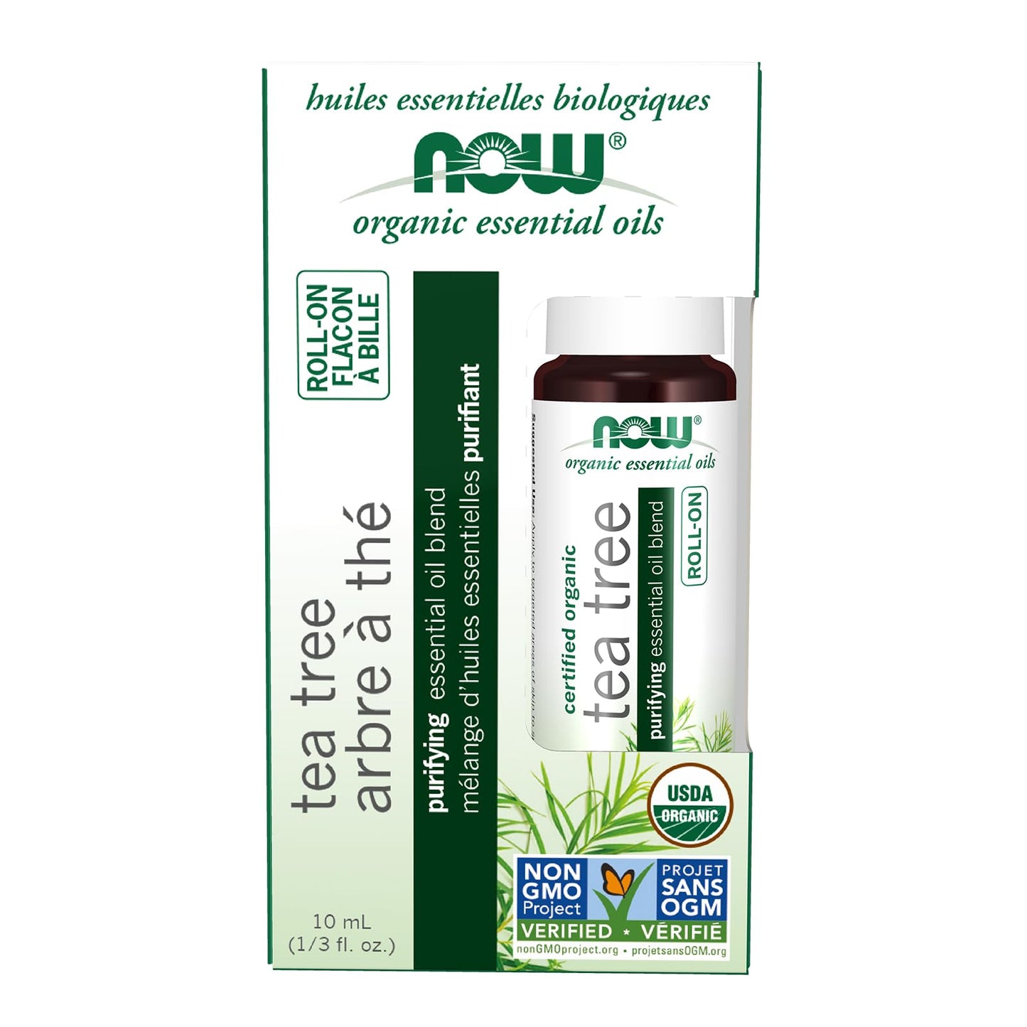 NOW    Organic Tea Tree EO Roll-On 10mL