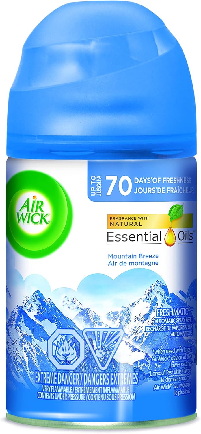 AIRWICK FRESHMATIC MOUTNAIN BREEZE REF 180G AEROSOL pack of 6