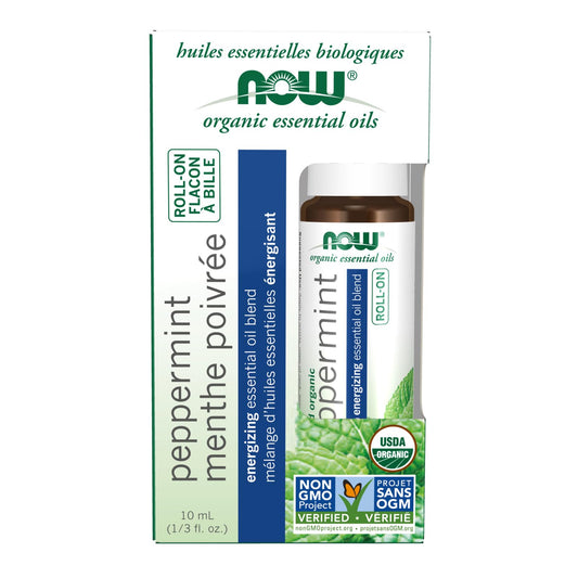 NOW    Organic Peppermint EO Roll-On 10mL