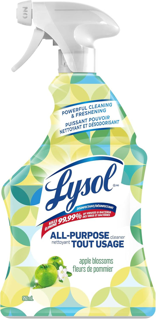 LYSOL CLEANER ALL PURPOSE APPLE BLOSSOM 950ML pack of 9