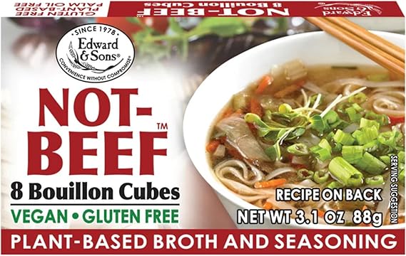 EDWARD & SONS     NOT-BEEF     8BOUILLON CUBES    88G