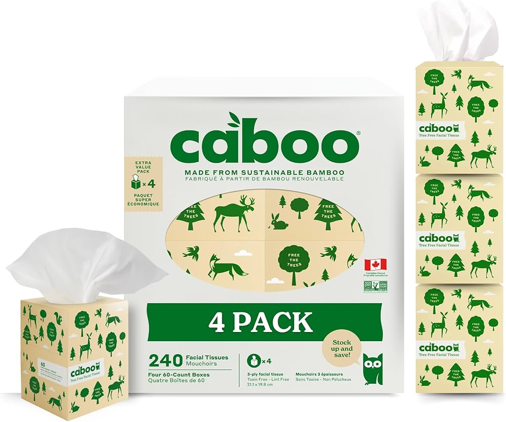 Caboo   Facial Tissue   Facial Tissue Cubes240CT