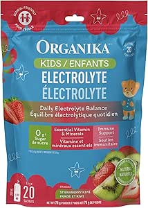 Organika   ELECTROLYTE STICK PACK KIDS STRAWBERRY KIWI BAG20