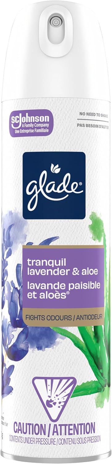 GLADE AIR FRESHENER TRANQUILL LAVENDER & ALOE 235G AEROSOL