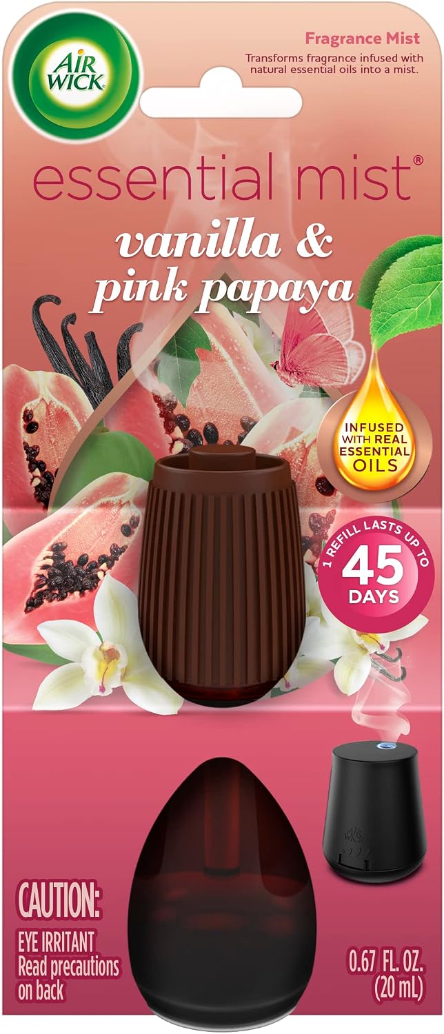 AIRWICK ESSENTIAL MIST VANILLA & PINK PAPAYA 20ML pack of 6