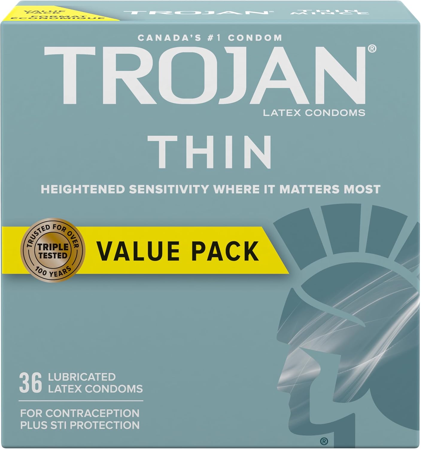TROJAN CONDOMS THIN 36