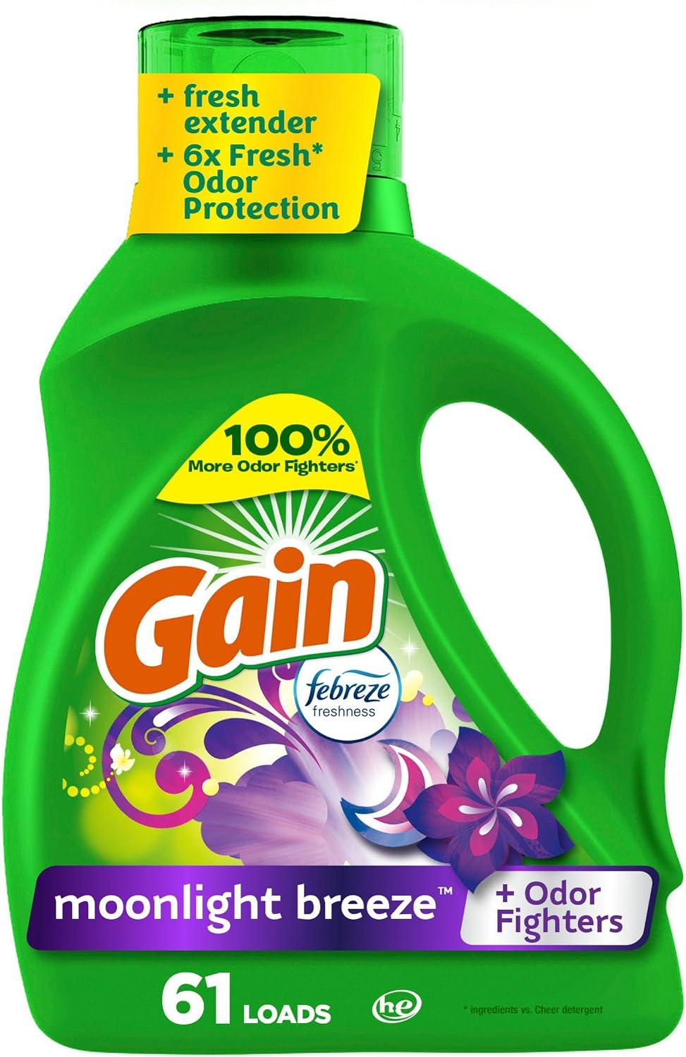 GAIN FEBREZE DETERGENT MOONLIGHT BREEZE 2.6L pack of 4