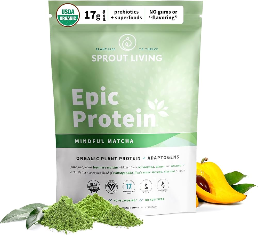 Sprout Living    Sprout Living Epic Blends Mindful Matcha    Container Size: 38 g    Each