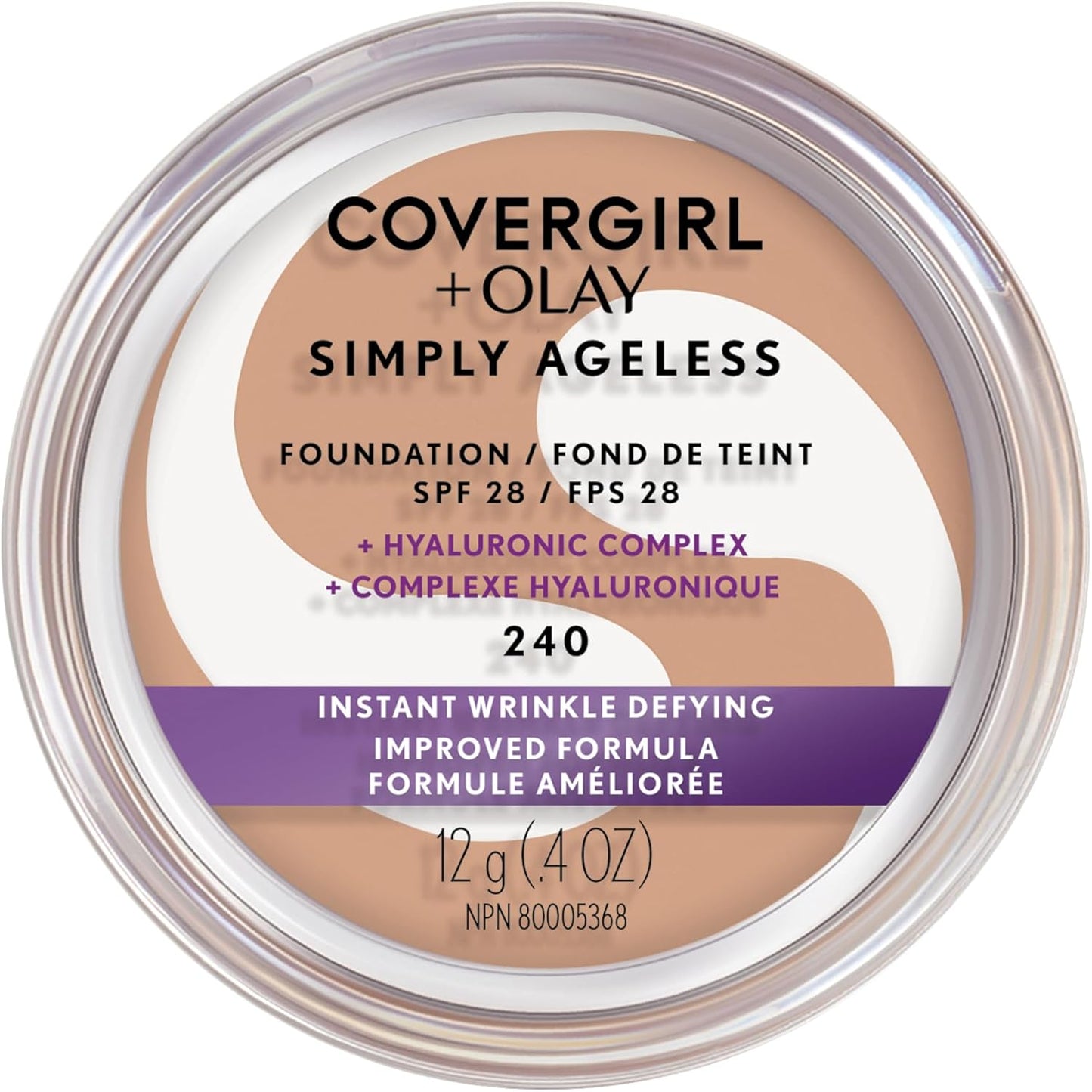 COVER GIRL & OLAY SIMPLY AGELESS FND NAT BEIGE pack of 2