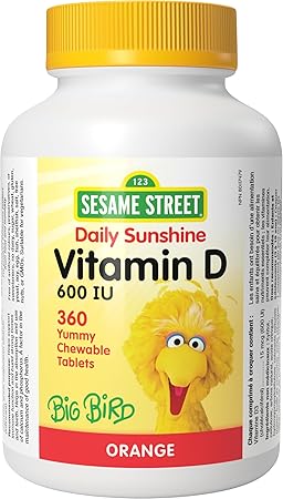 Sesame Street - Vitamin D3 600 IU - 360 Chewable
Tablets