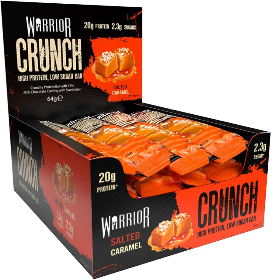 WARRIOR   CRUNCH BAR   64g - 12/box   SALTED CARAMEL