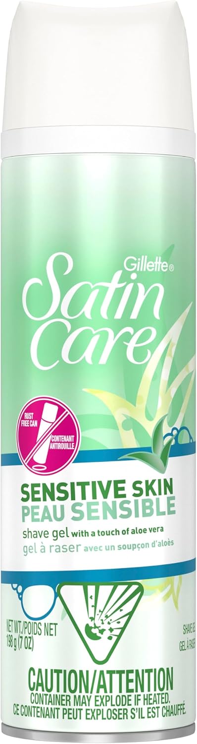 GILLETTE SATIN CARE SHAVING GEL SENSITIVE SKN 198G AEROSOL