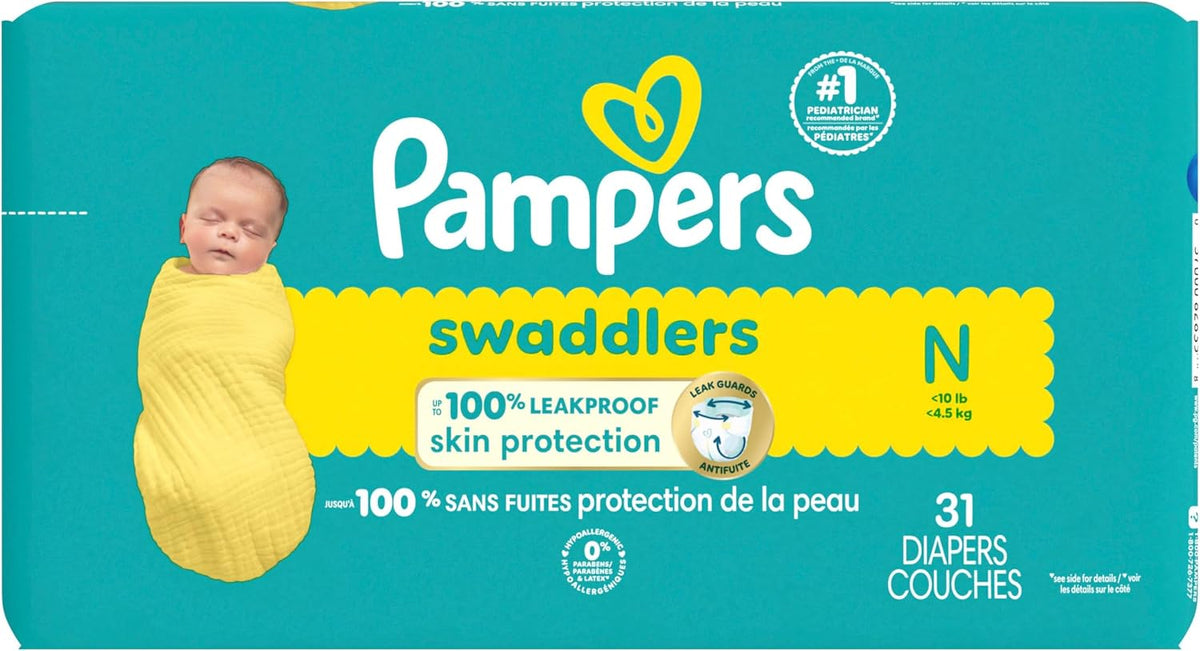 PAMPERS SWADDLERS JB SIZE-0 31 pack of 4