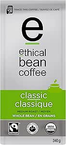 Ethical Bean   Organic Roasted Coffee - Whole Bean   Classic Medium Roast3400G