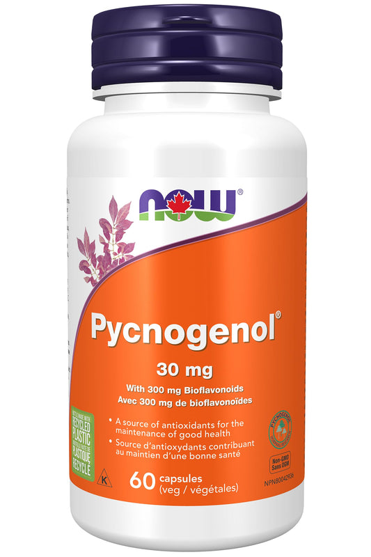 NOW    Pycnogenol 30mg w/Bioflavos 60vcap