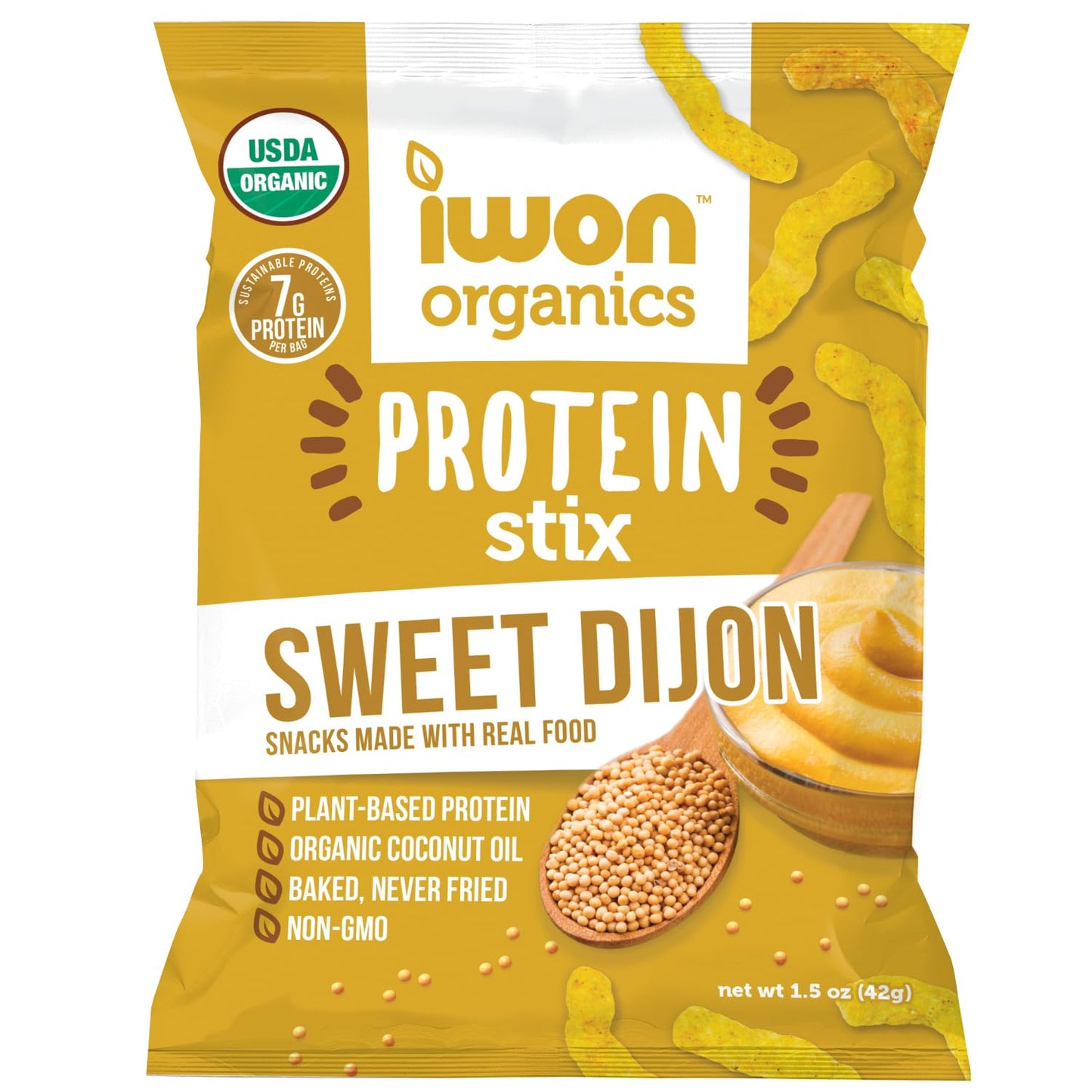 IWON Organics   IWON Protein Stix Sweet Dijon 42 g