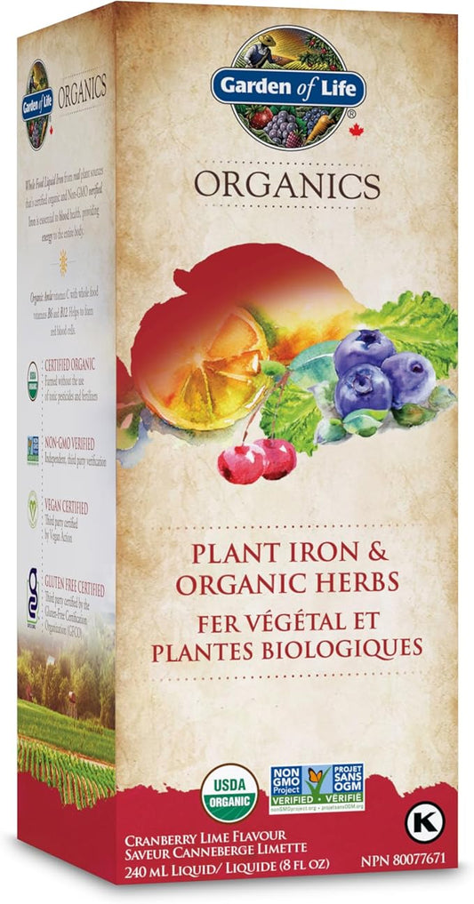 Garden of Life - Organics - Plant Iron & Organic Herbs - 240 mL