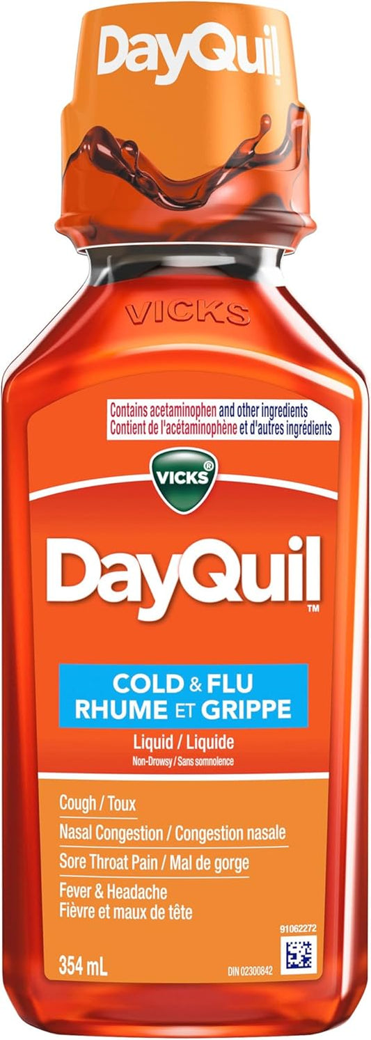 VICKS DAYQUIL COLD & FLU 650MG/30ML 354ML LIQUID