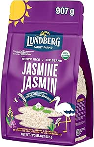 Lundberg Family Farms   Organic Rice   California White Jasmine Rice907G