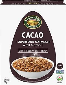 NATURE’S PATH   -      Superfood Oatmeal, w/MCT Oil, Cacoa Organic     210g